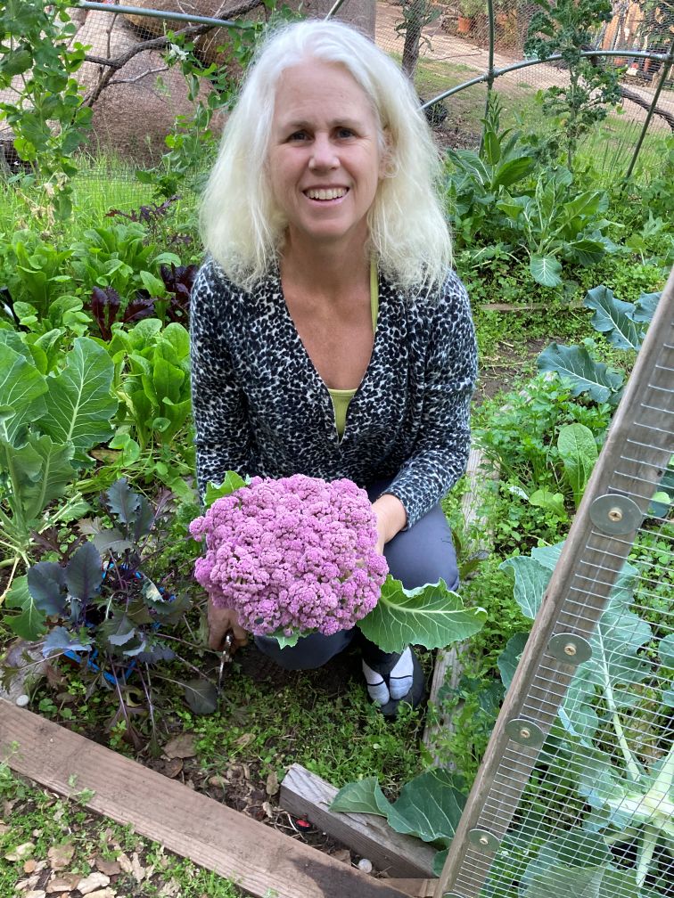 Bonnie with cauliflower
