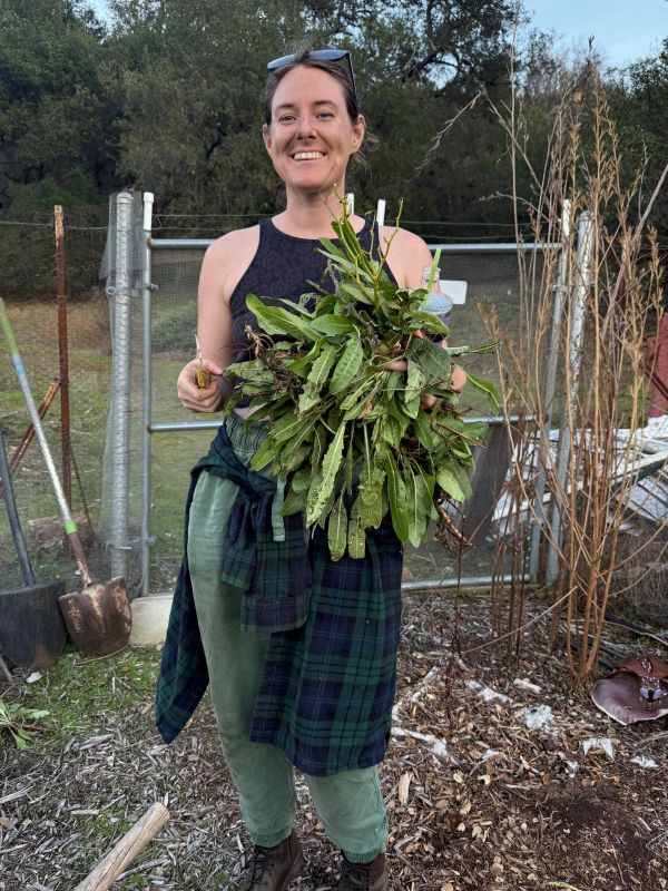 Sarah Michelle with plants